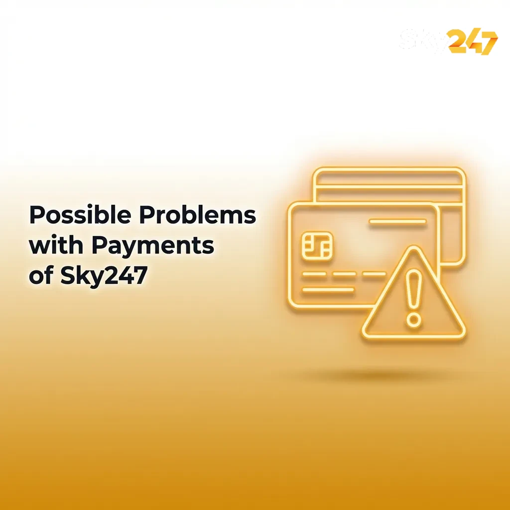 Infographic titled “Possible Problems with Payments of Sky247” listing common deposit and withdrawal issues and solutions.