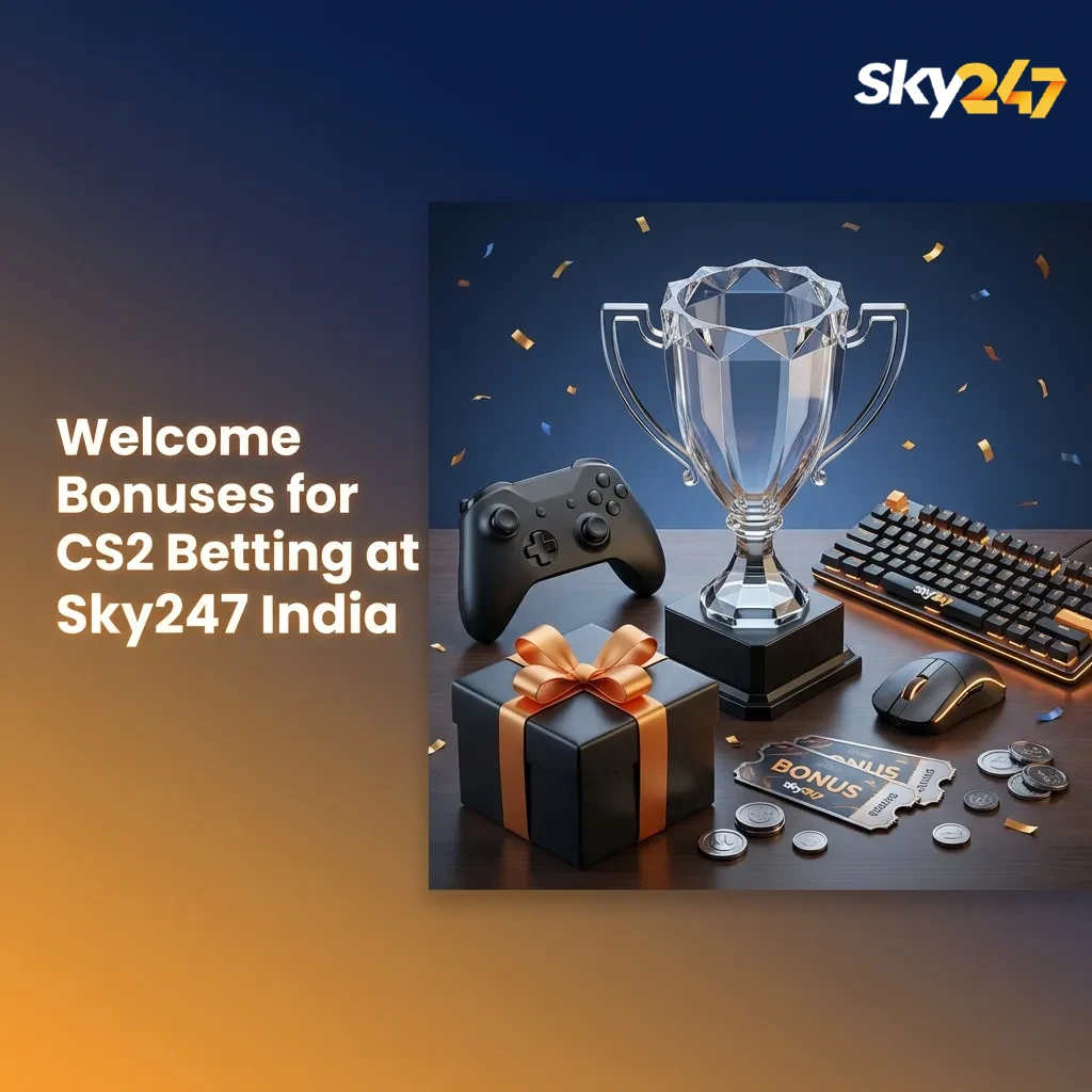 Banner for Sky247 India CS2 betting welcome offer showing 24% cashback on net losses up to ₹10,247 for new players