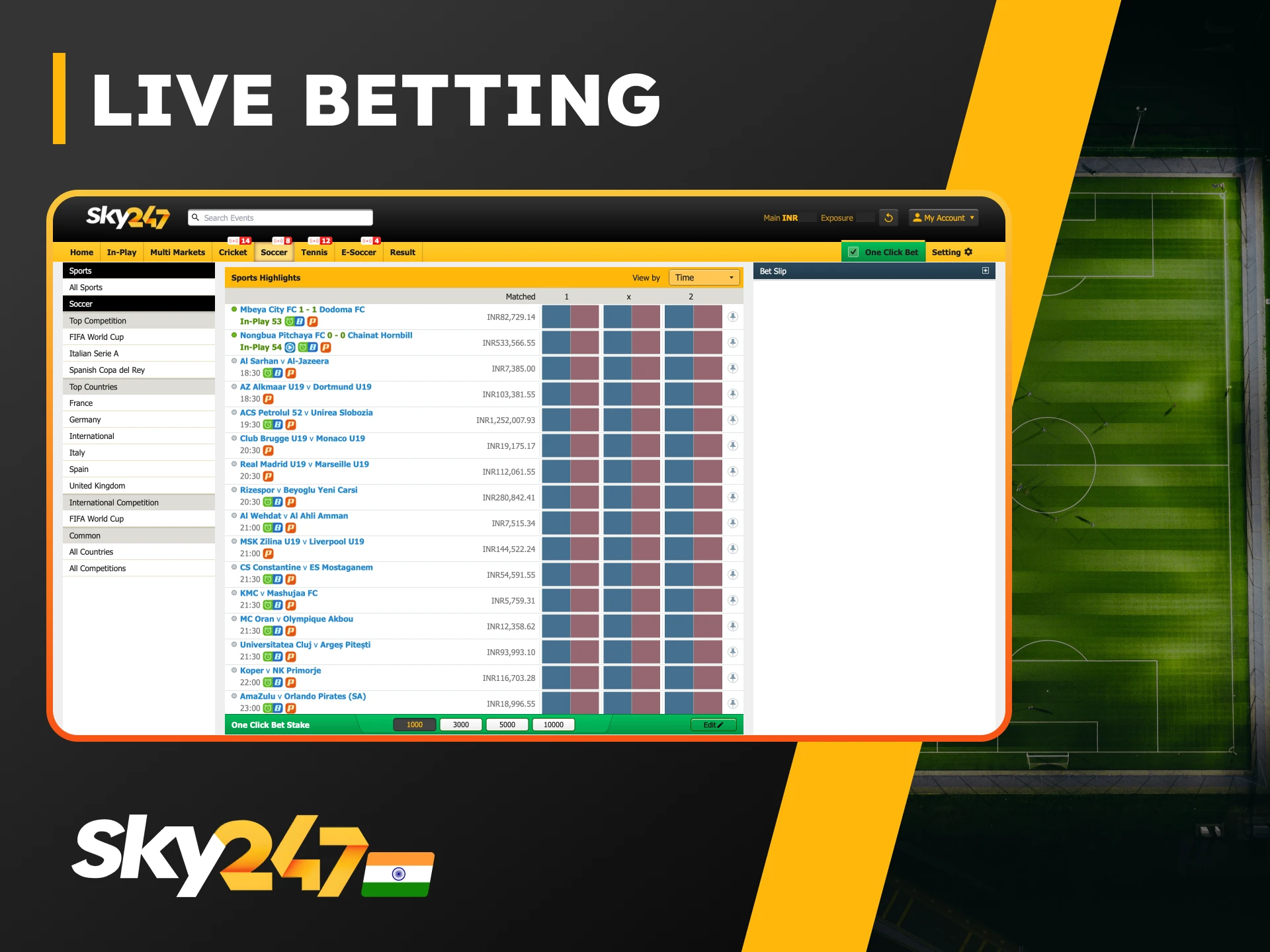Live Betting on Sky247.