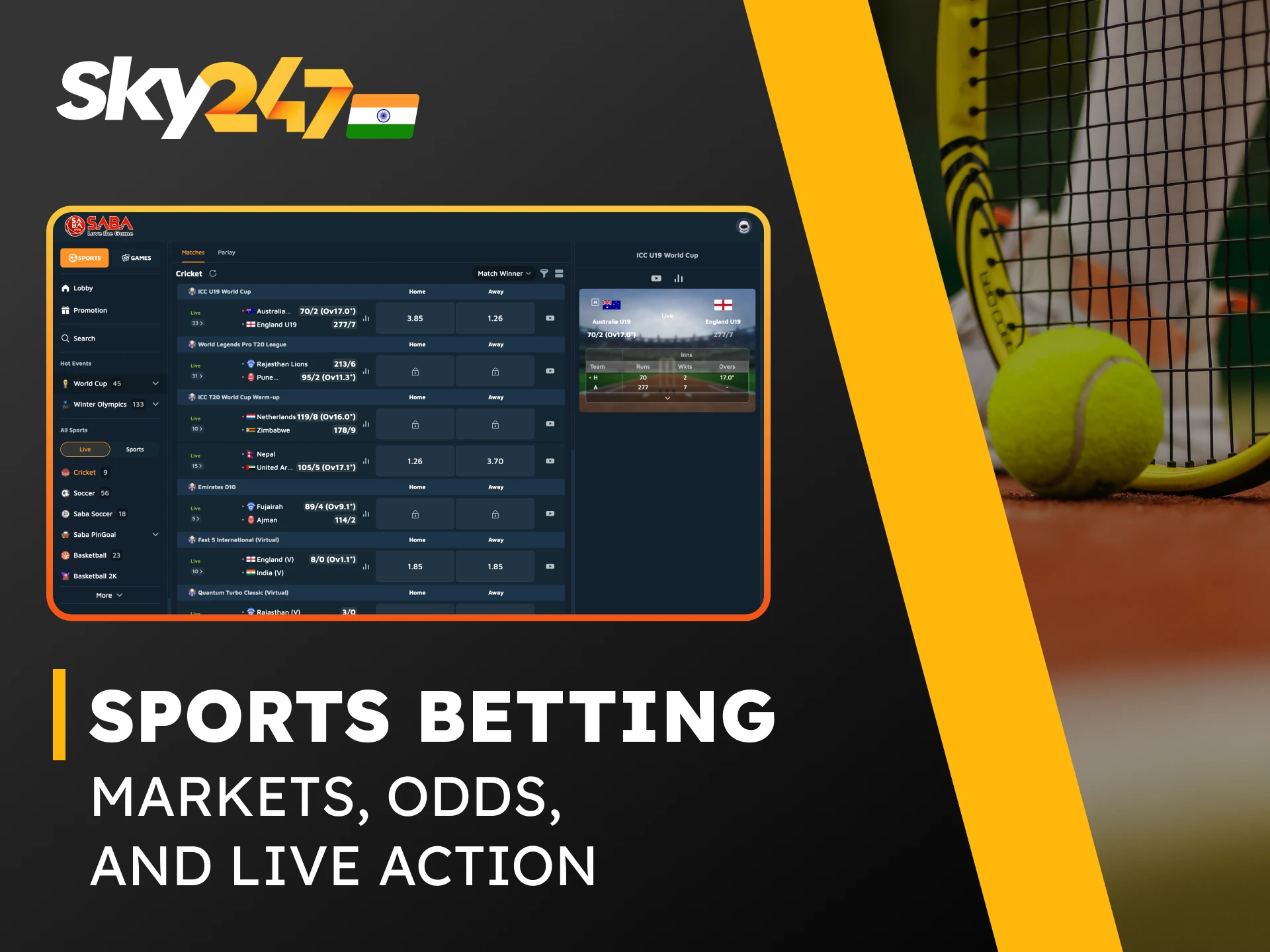 Sky247 Sports Betting.